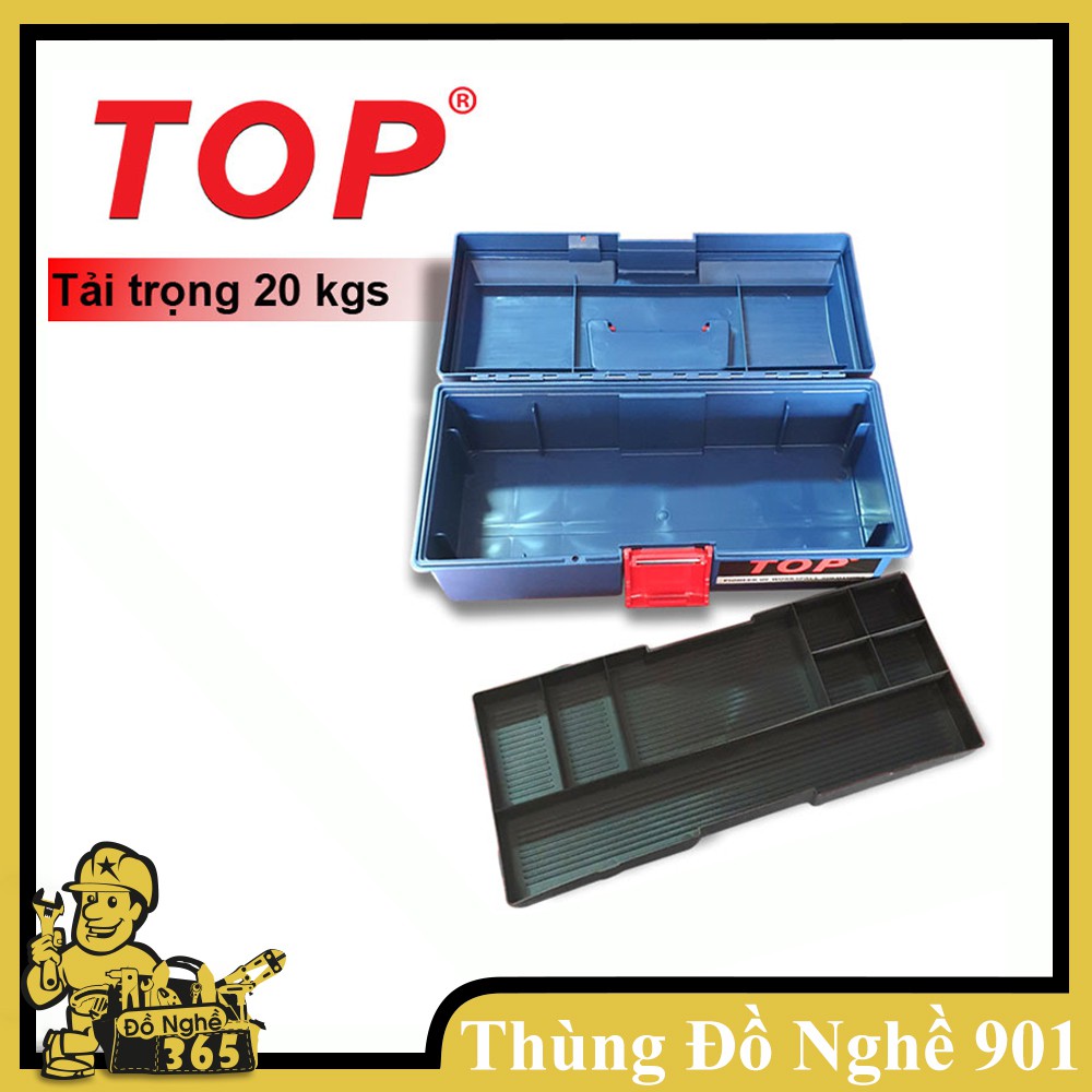 CHÍNH HÃNG] Thùng đựng đồ nghề bằng nhựa Top TB-901BLUE