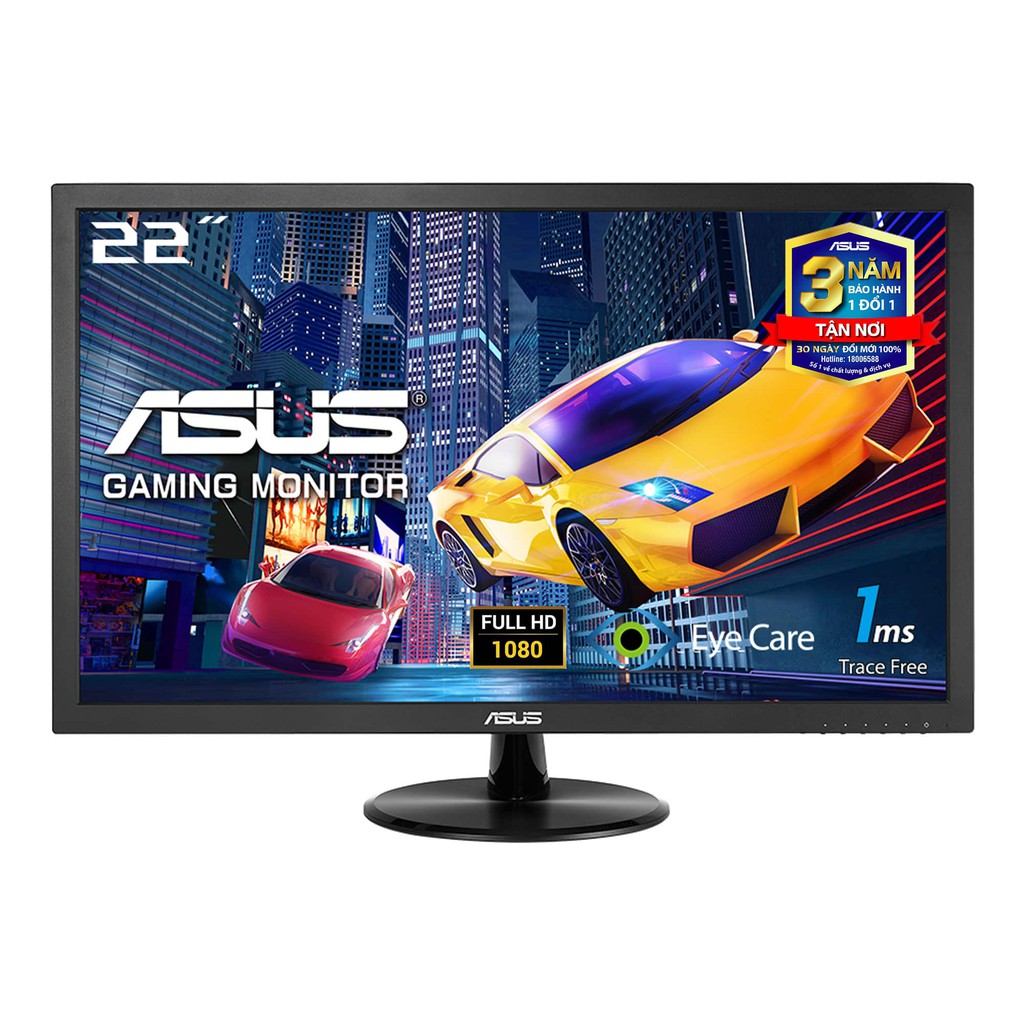 /Tặng 1 Tháng Adobe/ Màn hình LCD ASUS VP228HE 21.5inch | FHD | TN | 60Hz | 5ms | 200nits | HDMI+VGA