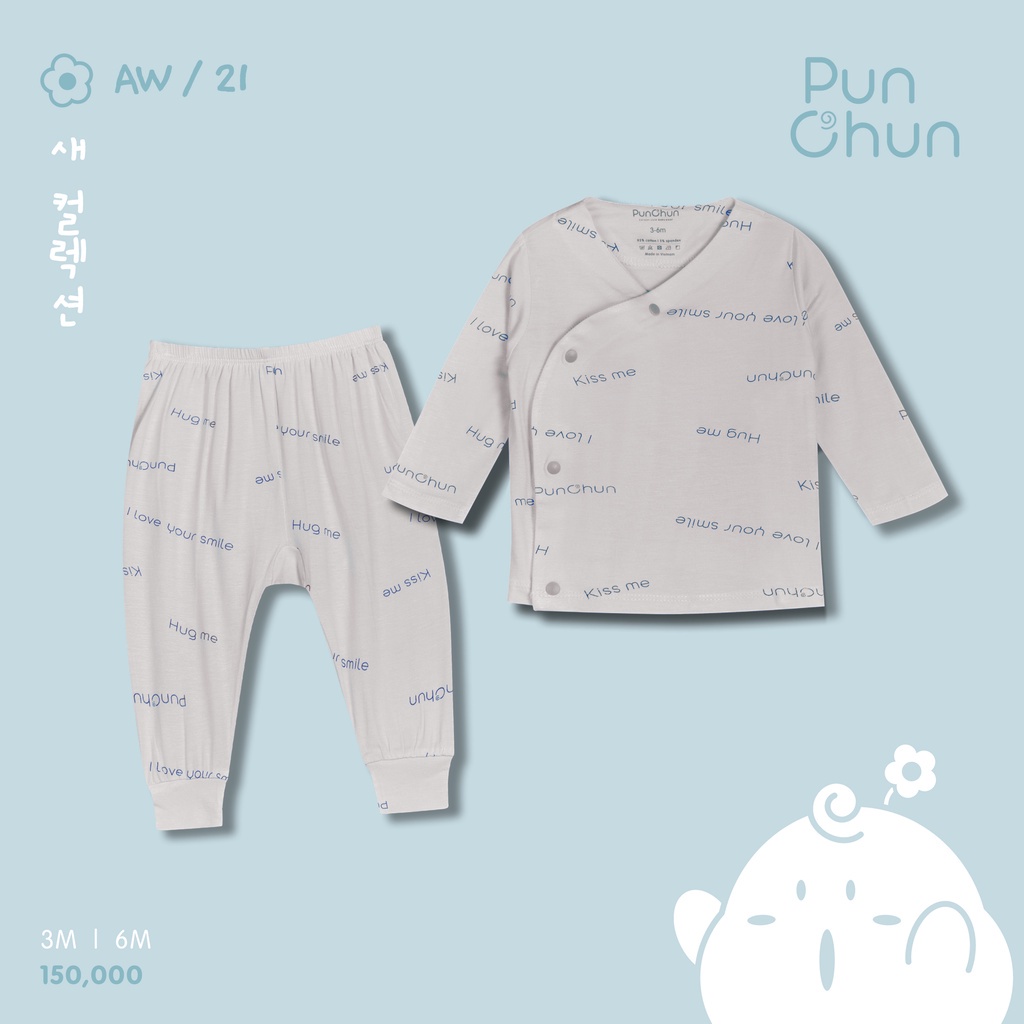 PUNCHUN Bộ dài cúc chéo