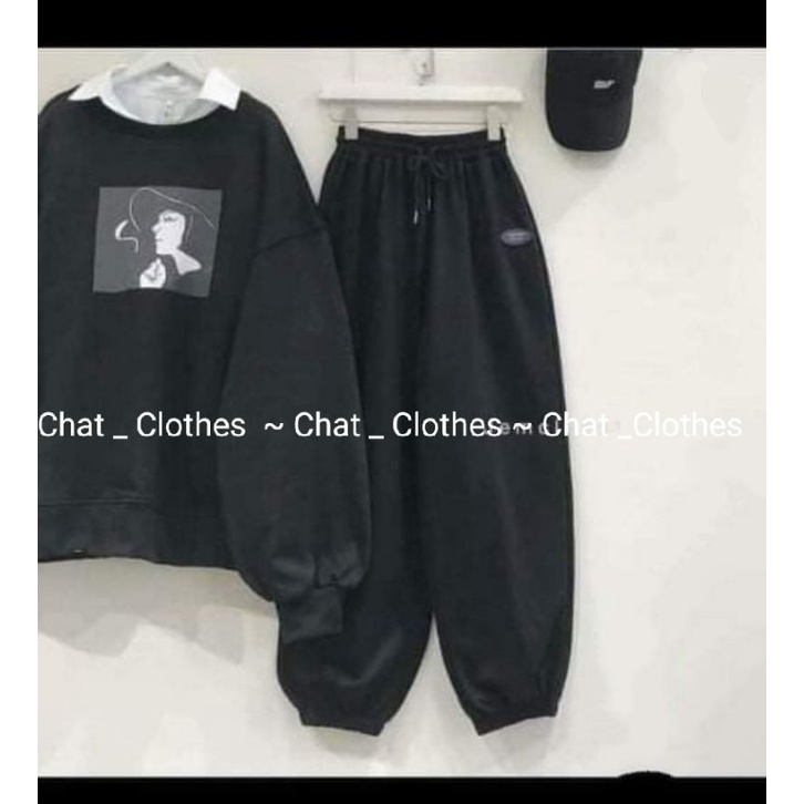 Sét áo nỉ cô gái in 5d quần bom siêu xinh về hàng | BigBuy360 - bigbuy360.vn