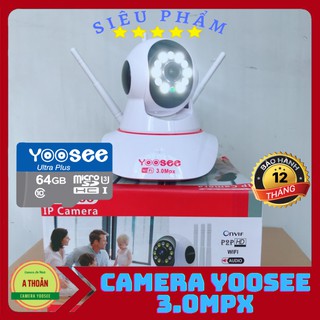 Camera An Ninh Yoosee 3.0MPx Siêu Phẩm Ban Đêm Có Màu Kèm Thẻ 64GB