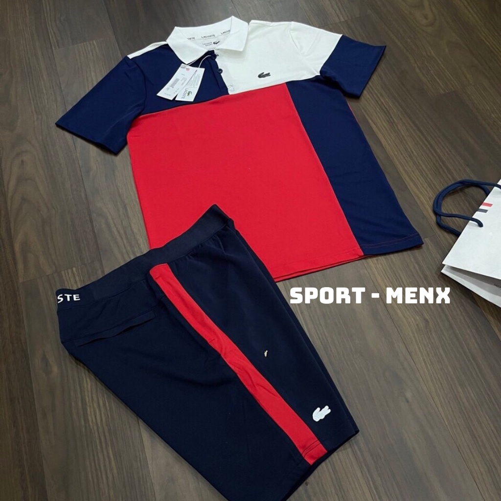 Đồ bộ nam, bộ Lacoste thể thao nam mẫu mới nhất hàng chuẩn cao cấp chất liệu Poly gai xịn