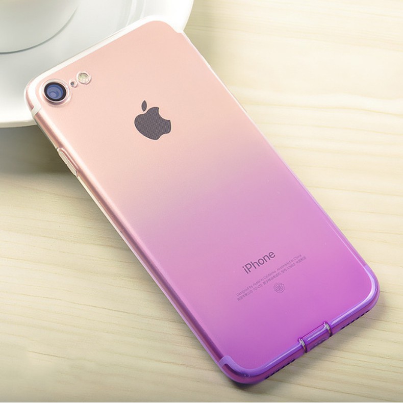 Ốp lưng TPU siêu mỏng màu gradient cho điện thoại iPhone 12 11 Pro XS Max 6 7 8 Plus SE 2020 12 Mini | BigBuy360 - bigbuy360.vn