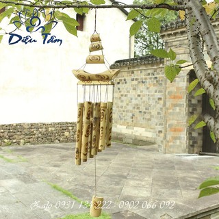Chuông gió tre nứa hình thuyền buồm