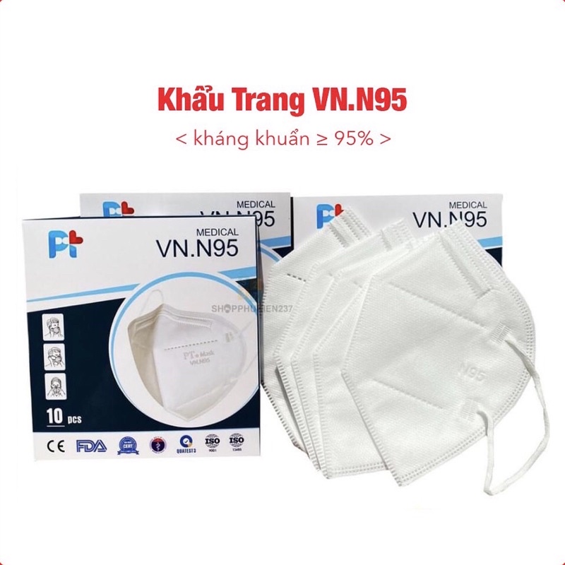 [Mã COSDAY giảm 8% đơn 150K] Hộp 10 khẩu trang N95 4 lớp siêu kín, mặt chắn giọt bắn thời trang | BigBuy360 - bigbuy360.vn