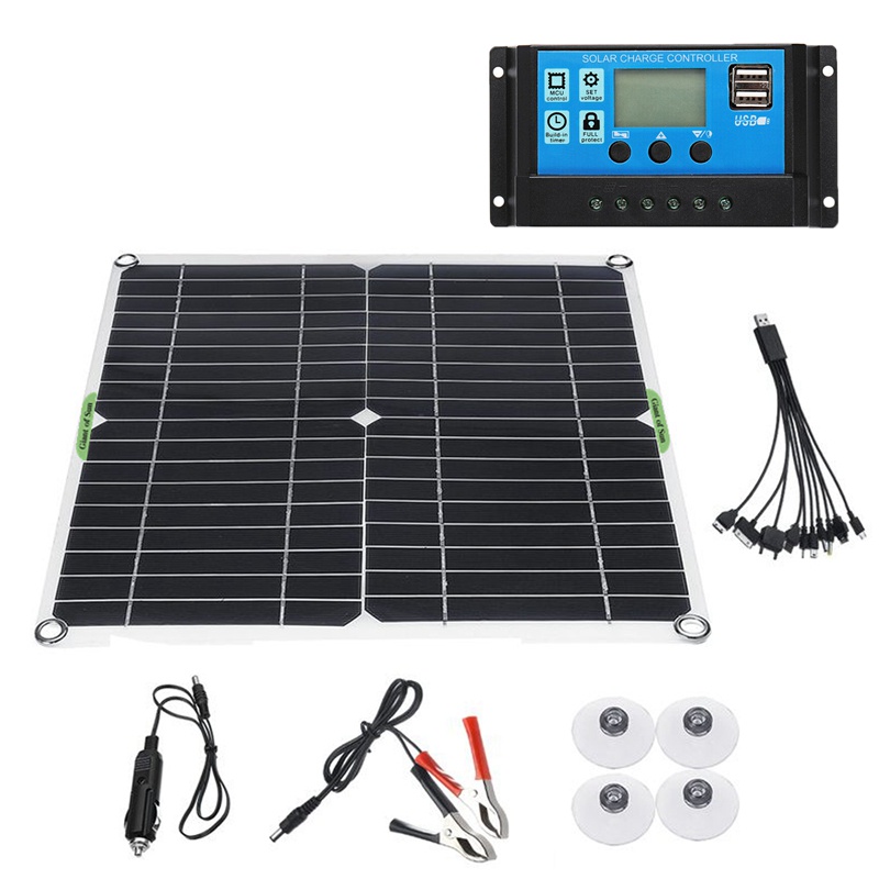 Tấm pin năng lượng mặt trời 200W 12V kèm bộ điều khiển 100A
