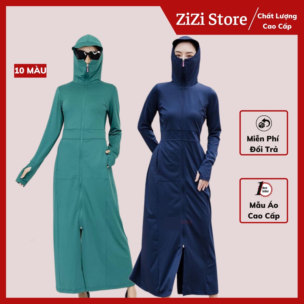 Áo chống nắng toàn thân vải thông hơi làm mát cao cấp