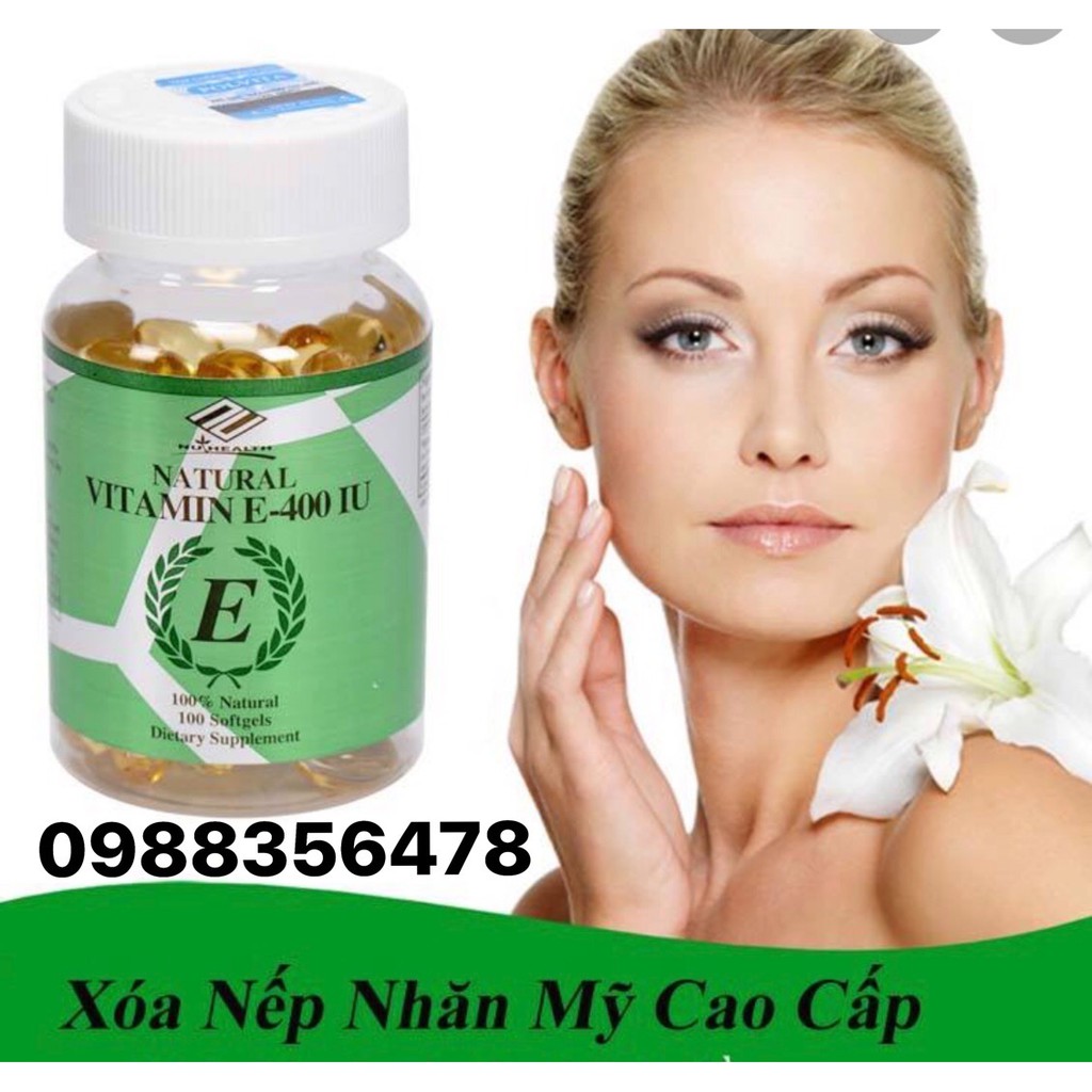 Vitamin E 400IU đẹp da, xoá nhăn. Hàng chính hãng 100% của Mỹ.