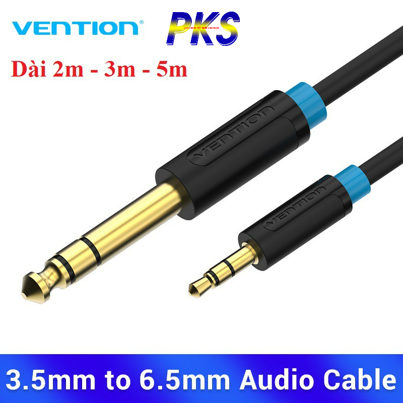 Cáp Chuyển Đổi Jack 3.5mm Sang 6.5mm độ dài 2m, 3m, 5m chính hãng Vention