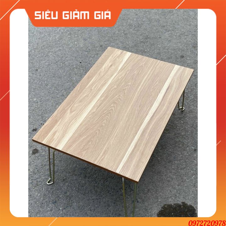 Bàn học sinh, sinh viên,bàn làm việc chân xếp,gấp gọn vân gỗ50x70)