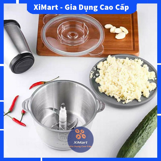 [LOẠI 1] Máy xay thịt cá cao cấp cối 2L inox304 không gỉ, công suất 250W, 4 lưỡi dao kép - Bảo Hành 2 năm - XiMart.