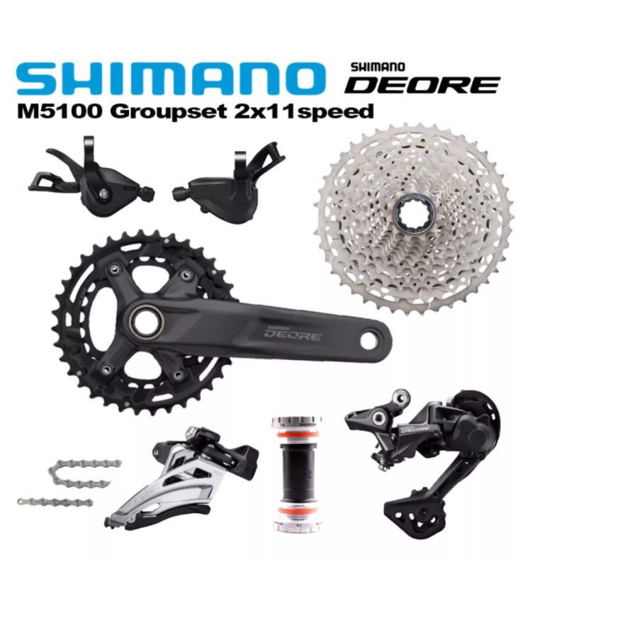 Groupset Shimano Deore M5100 2x11(Không BB)