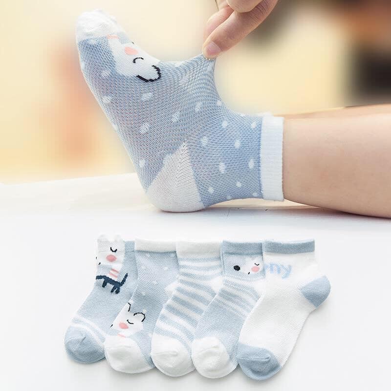 [Tất mỏng 75% cotton] Tất lưới bốn mùa cho bé