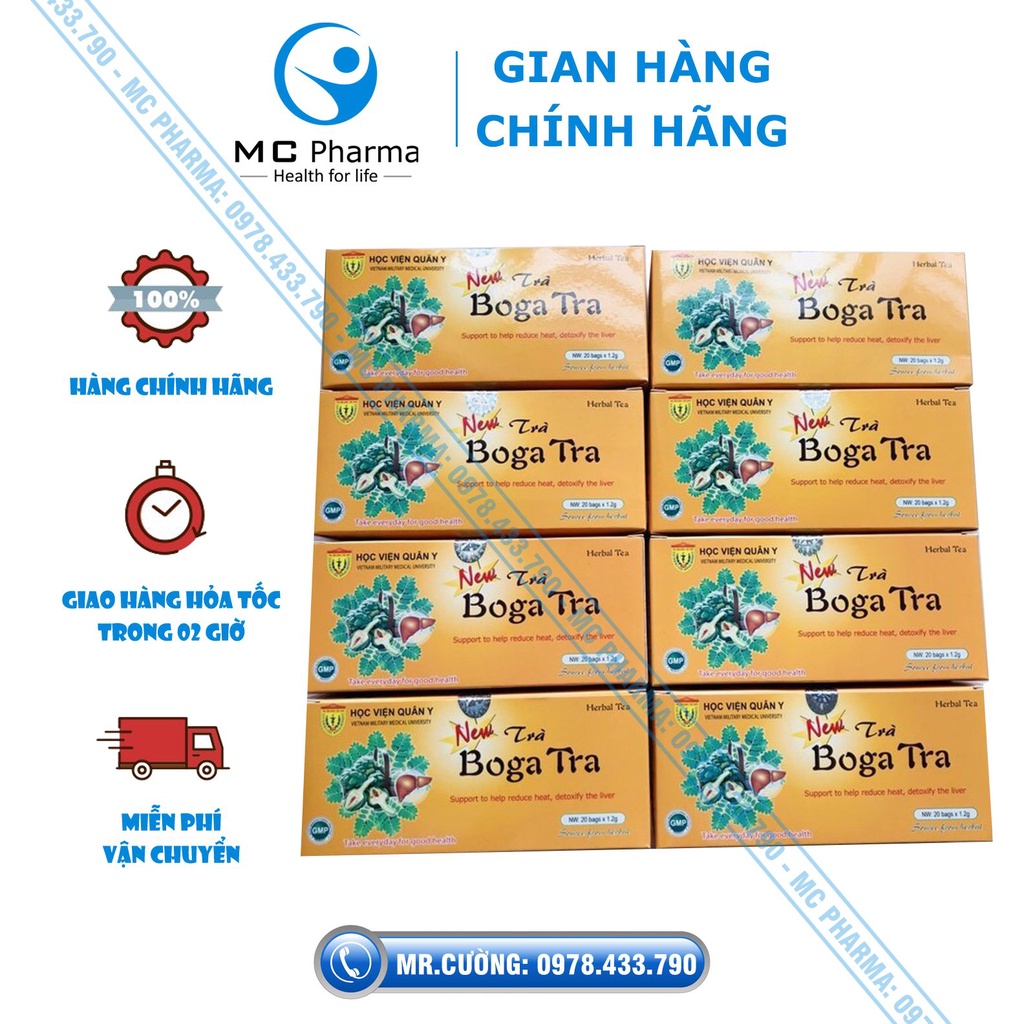 {Chính Hãng} Combo 10 hộp trà Bogatra Học viện quân y {Giúp thanh nhiệt, lương huyết, giải độc gan, hạ men gan}