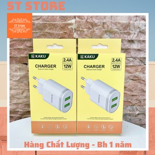 Củ sạc nhanh ⭐️ chính hãng kaku ksc-367 ⭐️ 2 cổng usb, bảo hành 1 năm