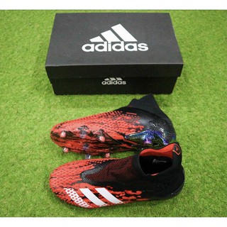 Giày Đá Bóng Sân Cỏ Tự Nhiên Predator 20+ FG Đen Đỏ Mẫu Mới Nhất