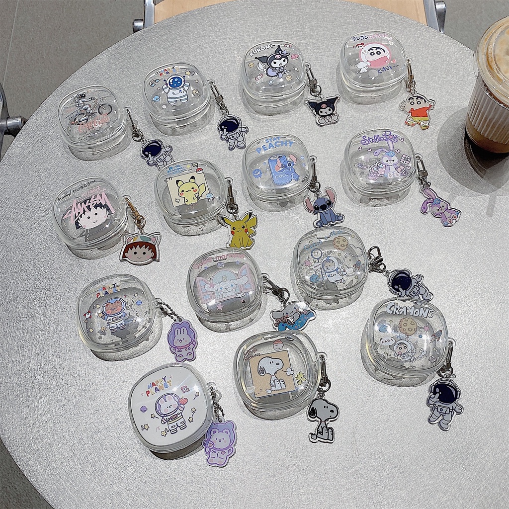 Vỏ Bọc Hộp Sạc Tai Nghe Baseus WM01 Plus Bằng TPU Mềm Trong Suốt Chống Sốc Kiểu Hoạt Hình Dễ Thương Kèm Hộp Sạc