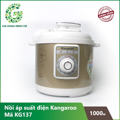 Nồi Áp Suất Điện Kangaroo KG137 – Dung Tích 6Lít ( Loại cơ) – Bảo Hành Chính Hãng