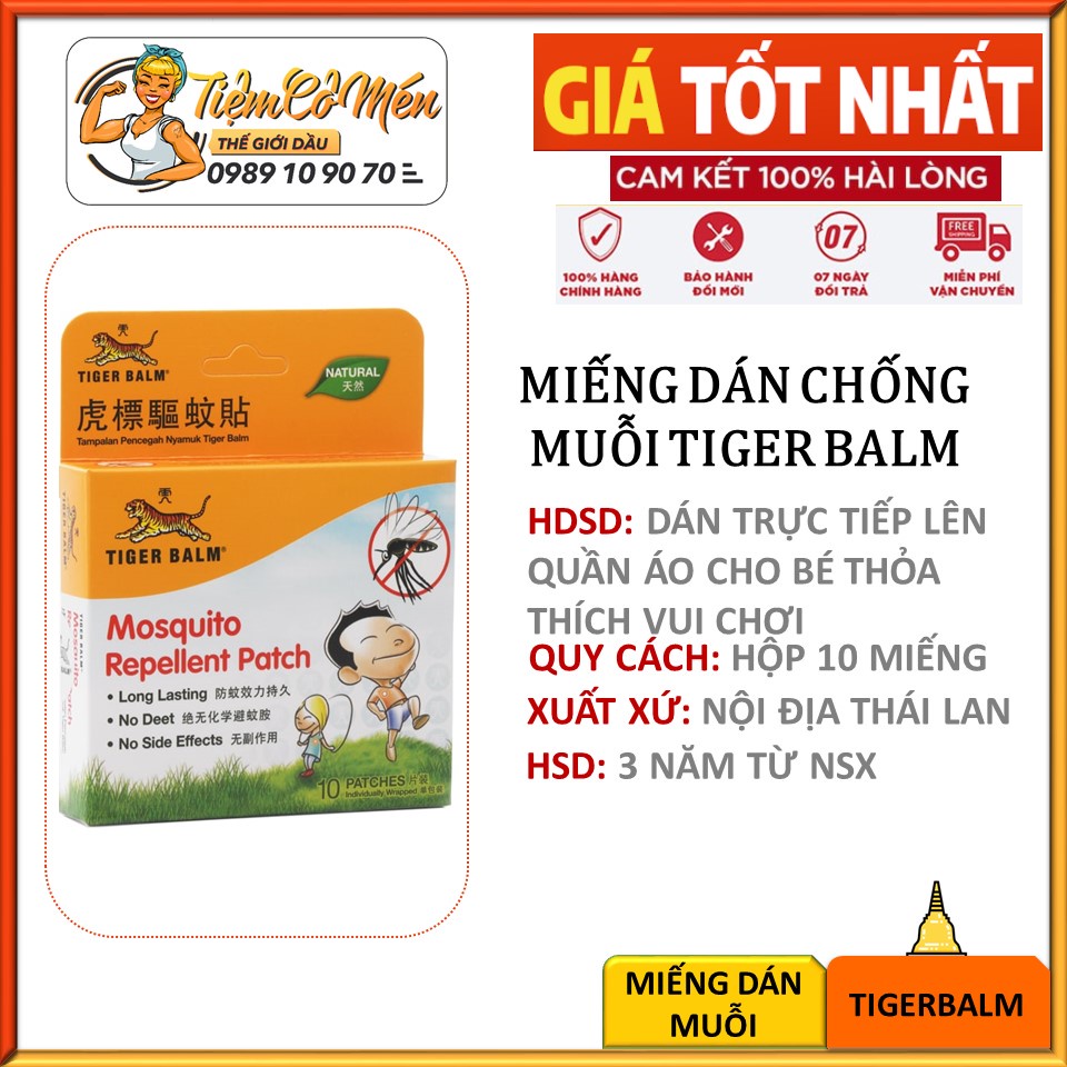 Miếng Dán Chống Muỗi Cho Bé - Tiger Balm Mosquito Repellent Patch Thái Lan