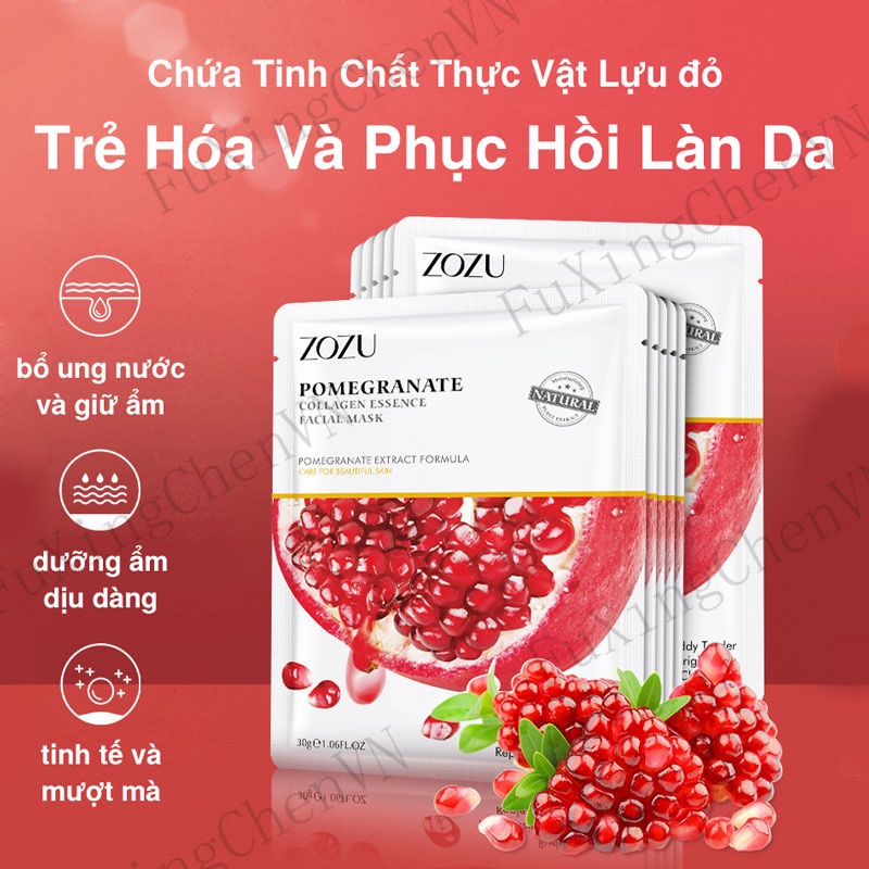 [Cái mới]Mặt nạ trái cây dưỡng trắng cấp ẩm giảm mụn mask lấy từ các ​thành phần trái cây 30g