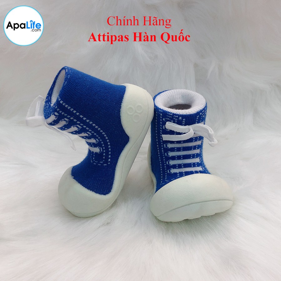 Giày tập đi Attipas Sneaker/ Xanh - Đỏ - Tím /nhập Hàn Quốc - cho bé trai /bé gái từ 3 - 24 tháng: đế mềm & chống trượt