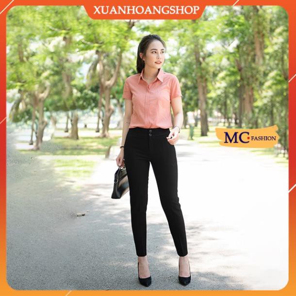 Quần Tây Nữ Mc Fashion Dáng Quần Âu Nữ, Kiểu Công Sở, Lưng Cao, Ống Côn, 3 Màu Đẹp(Đen, Xanh Tím Than, Ghi Xám) Q0279 .