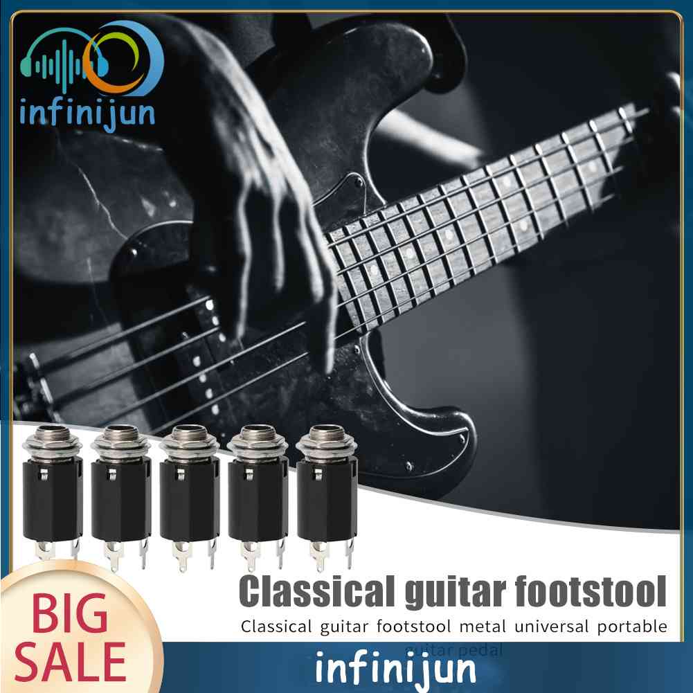 Set 5 Phích Cắm Đầu Ra Âm Thanh 6.35mm Cho Đàn Guitar Điện Acoustic