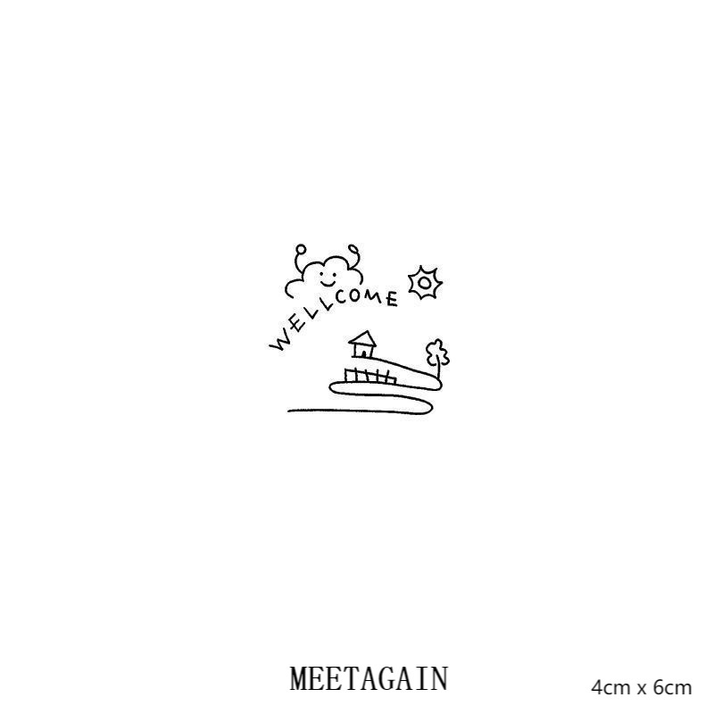 Hình xăm dán tạm thời không thấm nước 4cmx6cm kéo dài 15 ngày S-010