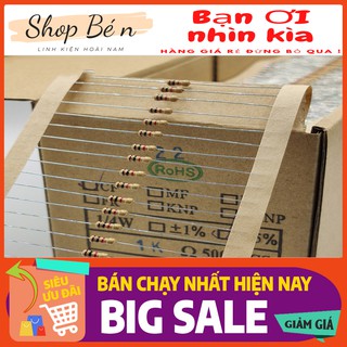 Trở Cắm 1/4W 50 Con/ Túi Giá Trị Trong Khoảng 1K-1M