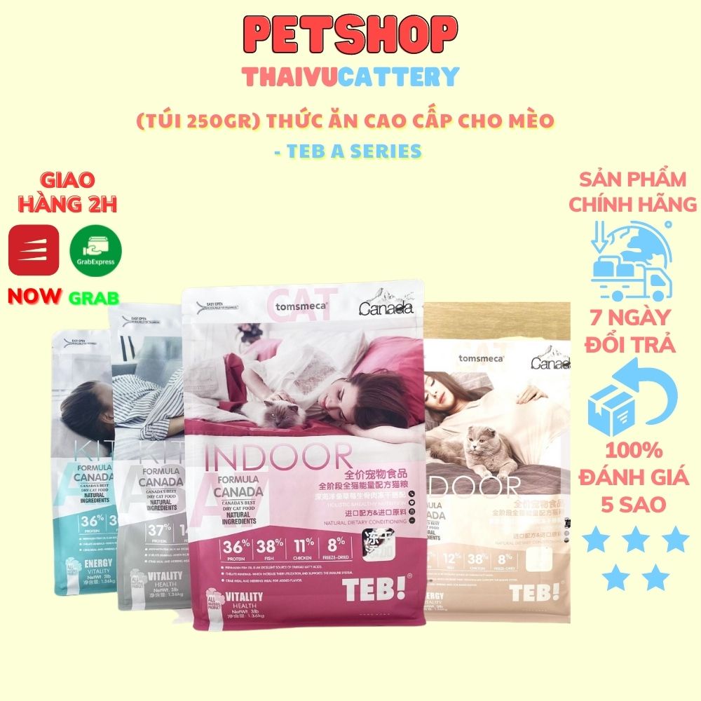 (túi 250gr) Thức ăn cao cấp cho mèo - Teb A series