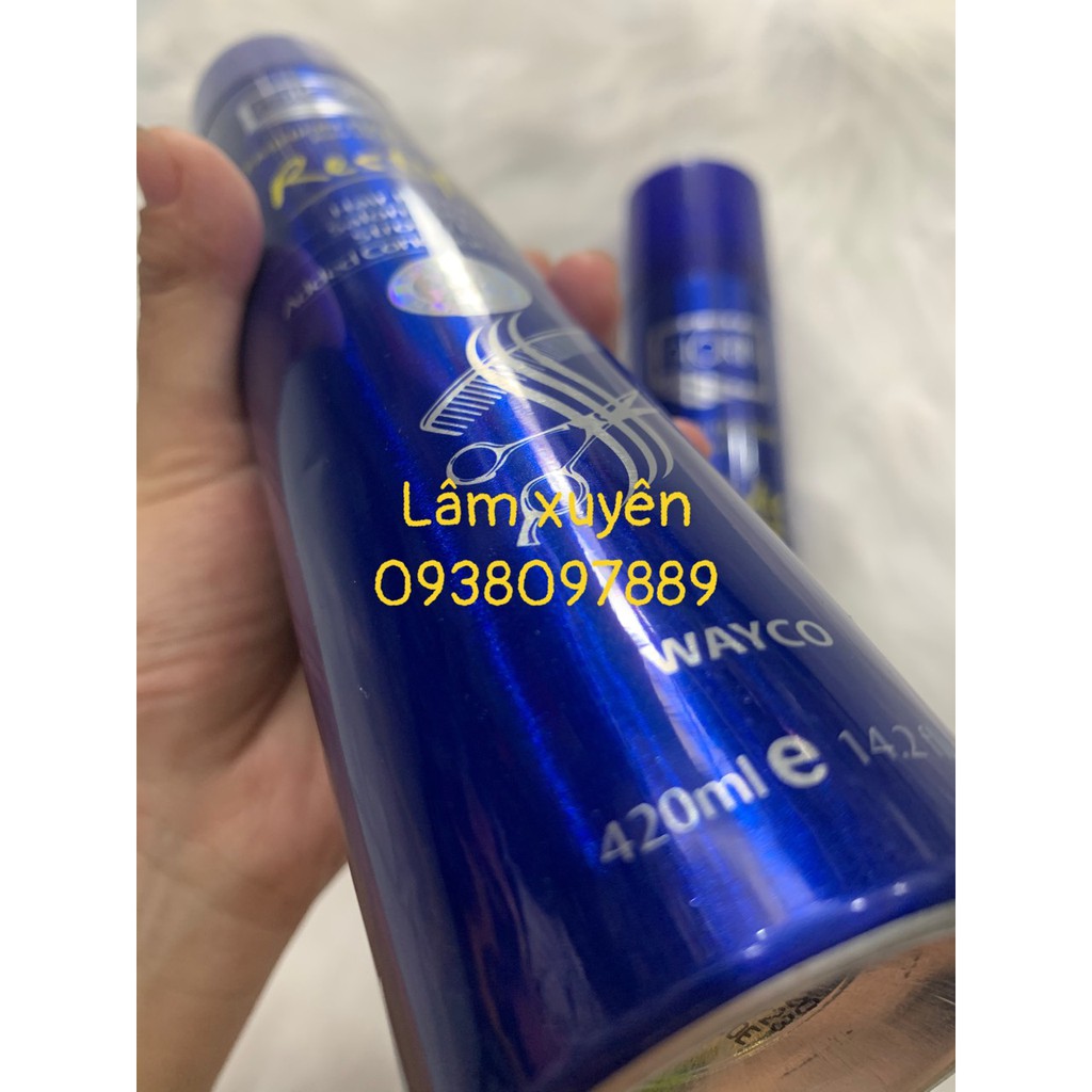 CHÍNH HÃNG Keo xịt tóc Glorin 420ml xanh dương, hương thơm sang trọng, dễ tạo kiểu và giữ nếp tóc, độ mềm keo vừa phải