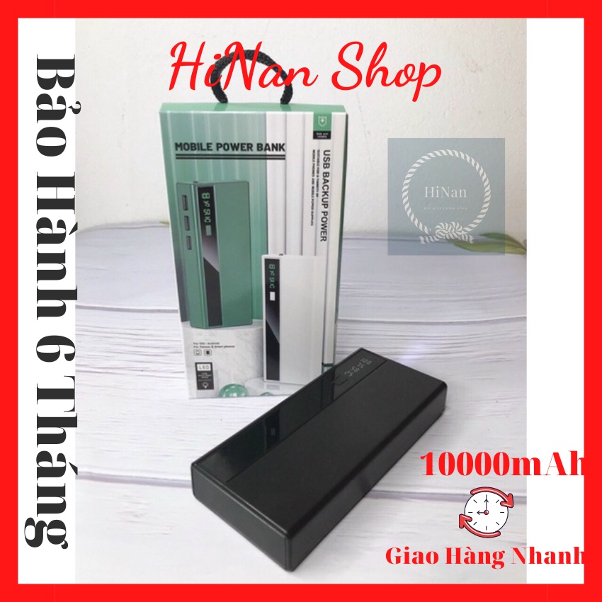 Sạc Dự Phòng 10000mAh  SDP mini  Z26  Hỗ Trợ Sạc 3 Cổng Sạc Nhanh 18w - Bảo Hành 6 Tháng - HiNan Shop