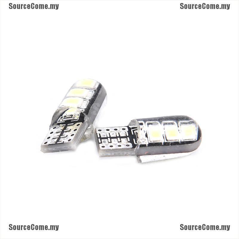 2 Bóng Đèn Led T10 W5w 12-smd 2835 Ánh Sáng Trắng