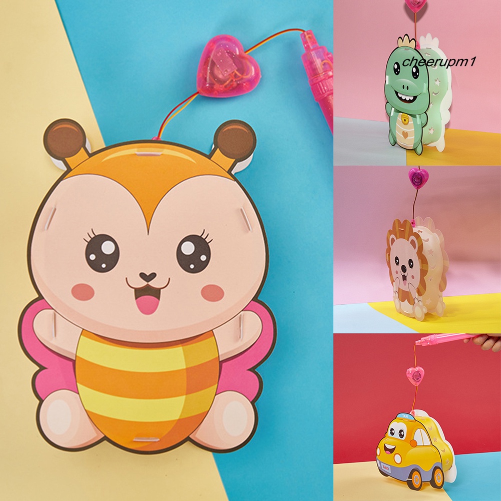 Lồng đèn hình hoạt hình có nhạc và đèn DIY dành cho bé