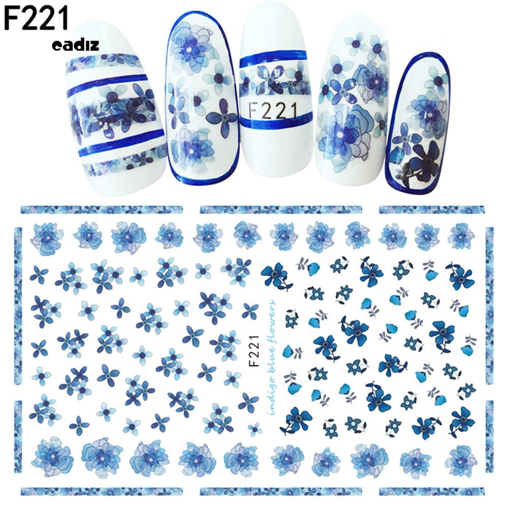 [Hàng mới về] Miếng dán họa tiết hoa lá dùng trang trí móng tay nghệ thuật