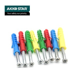 TẮC KÊ NHỰA TẮC KÊ ĐÓNG TƯỜNG KÈM VÍT 1 HỘP 20 CÁI 12MM AKKO STAR