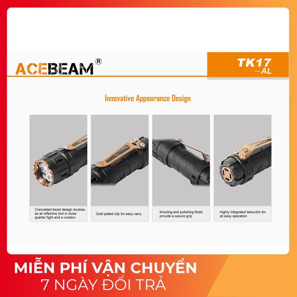 [BH 5 NĂM] [HÀNG ĐẸP] Đèn pin và đèn sạc ACEBEAM TK17 siêu sáng 2300lm sử dụng pin 18350 (kèm theo)