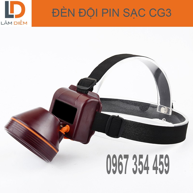 Đèn đội đầu pin sạc kín nước cg3