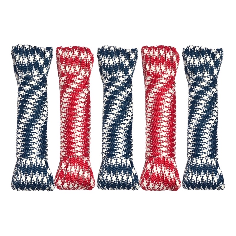 5-&gt;20 mét - Dây Dù dẹp 5mm dệt ống họa tiết ấn tượng dùng làm macrame, sp handmade, thời trang, trang trí