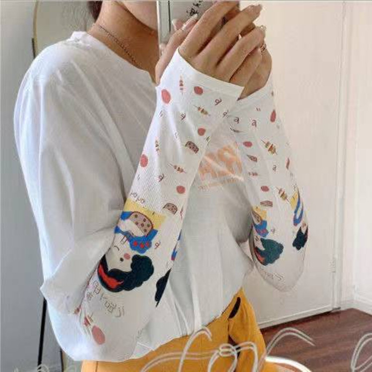 Bao Tay Chống Nắng In Hình Hoạt Hình Mẫu 2021 Cho Nữ