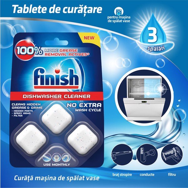 Viên vệ sinh Finish dùng cho máy rửa chén bát {chính hãng }