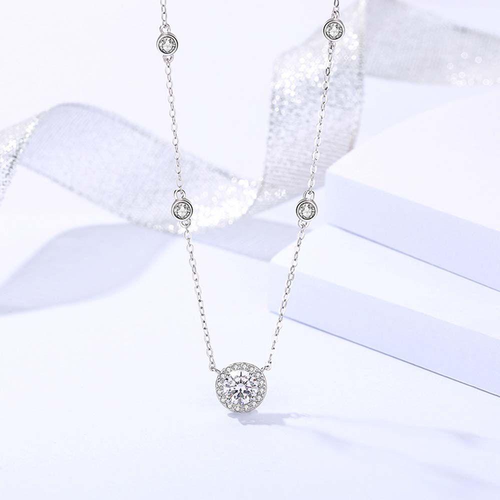 Vòng cổ VANES1 Lấp Lánh Thời Trang Dành Cho Nữ|Vòng cổ Mặt Tròn Thời Trang Dành Cho Nữ