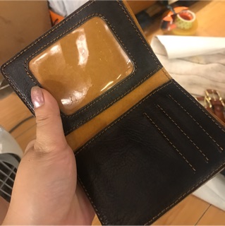 Ví nam dọc da bò 