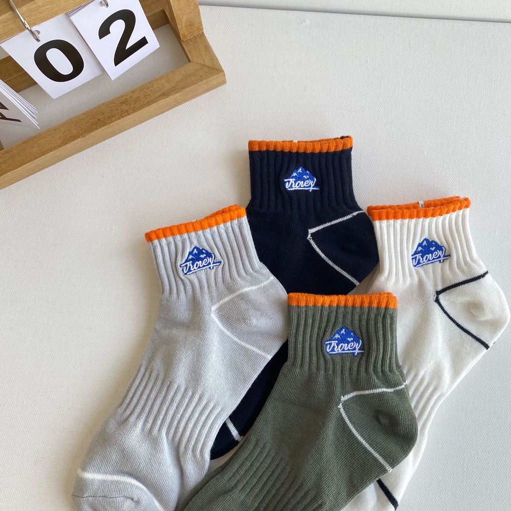 Vớ thể thao WAFNHAD 438 bằng cotton màu trơn họa tiết núi tuyết thời trang dành cho nam