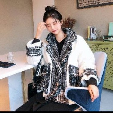 Áo khoác dạ lông mix đồ cực xinh
