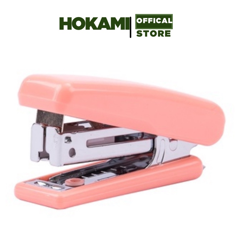 Dập ghim Deli mini kim bấm – ghim bấm 12 tờ / E0222 – màu Xanh - hồng - Dập ghim mini - HOKAMI STORE