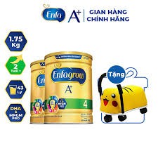 Bộ 2 lon sữa bột Enfagrow A+4 1.8kgTặng xe chòi chân con ong