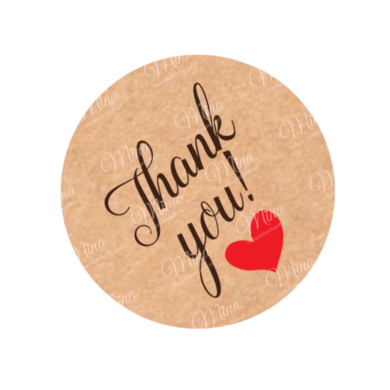 Tem nâu Kraft THANK YOU 48tem/tờ