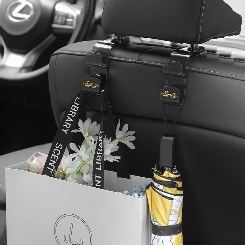 Móc Treo Đồ Hai Tầng Đa Năng Gắn Lưng Ghế Xe Hơi Tiện Dụng