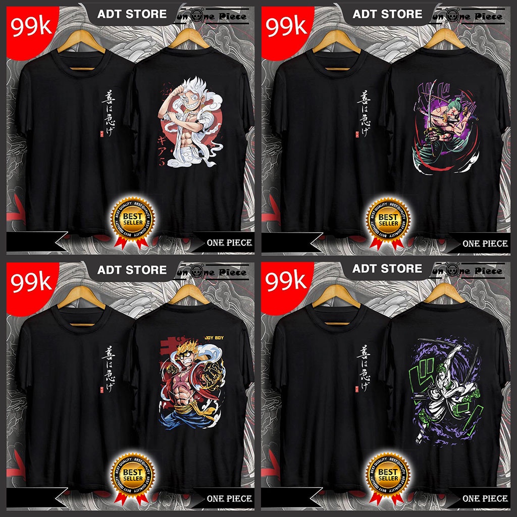 Top 4 Mẫu Áo thun One Piece Luffy Gear 5 Joyboy - Zoro Wano Đảo Hải Tặc siêu chất, giá rẻ